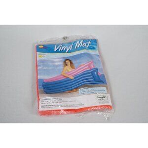 SUNCO Vinyl Mat Neon Pink Pool Floaty Inflatable Air Mattress 27x72 Vintage 1998